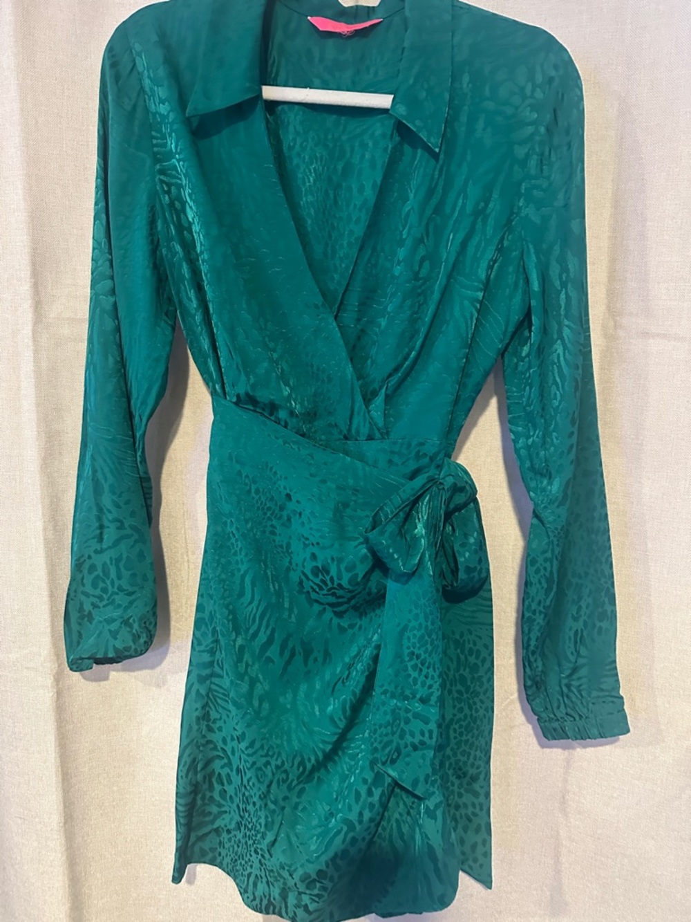 Lilly Pulitzer Teal Green Wrap Mini Dress